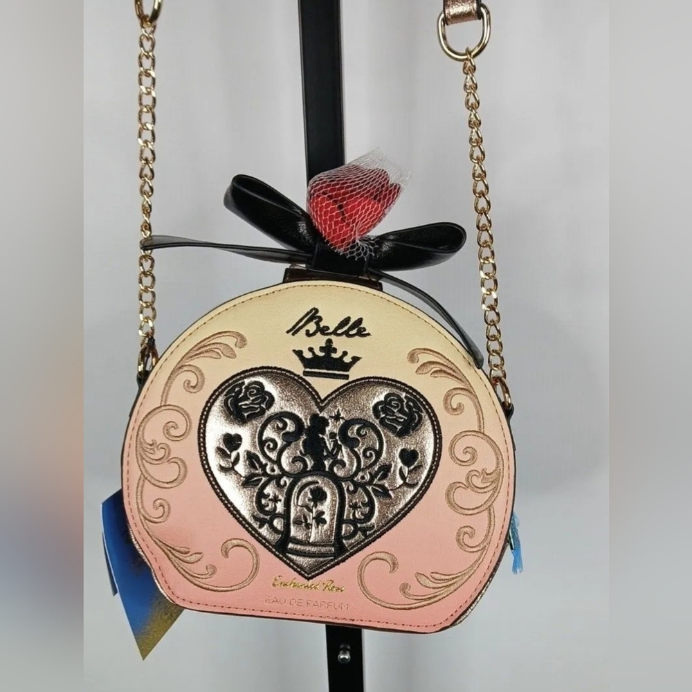 NWT Danielle Nicole X Disney Beauty & the Beast Belle Perfume Crossbody Bag